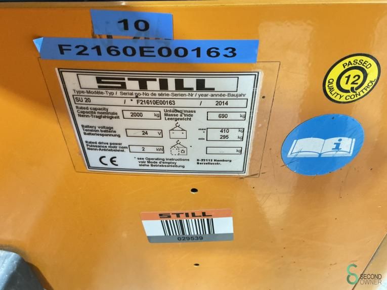 Palletwagens Elektrisch Still SU20 2014