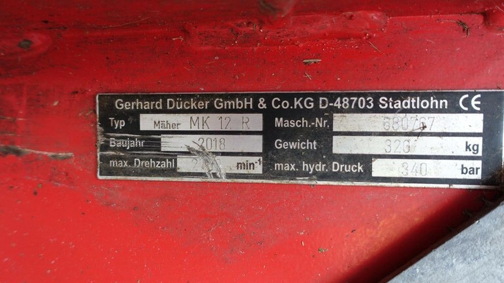 Ducker UNA450DX front maaiarm met Dücker MK12R klepelmaaier