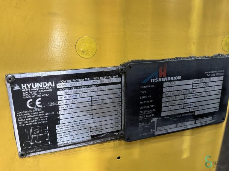 Forklifts Electric Hyundai 25BH 9 2016 Triplex