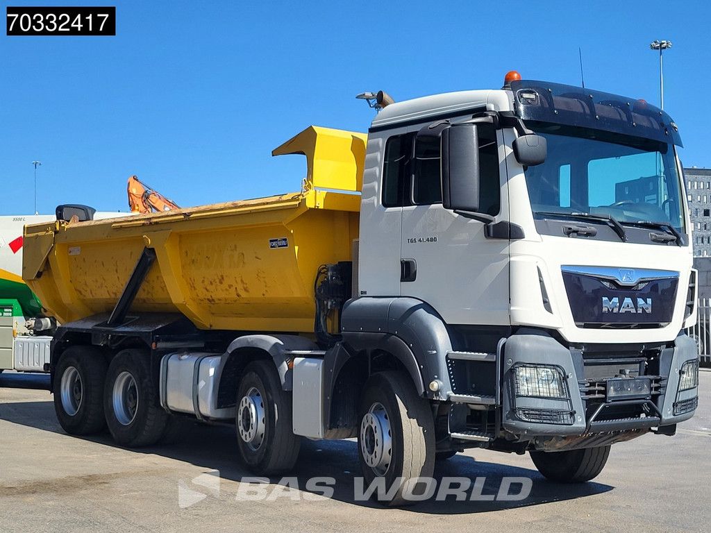 MAN TGS 41.480 8X4 15m3 tipper steel suspension Big-Axle Automatic Retarder Euro 6