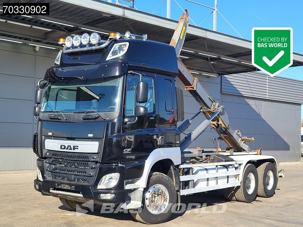 DAF CF CF 510 6X4 20tons hooklift Steelsuspension Big-Axle Manual Retarder Euro 6