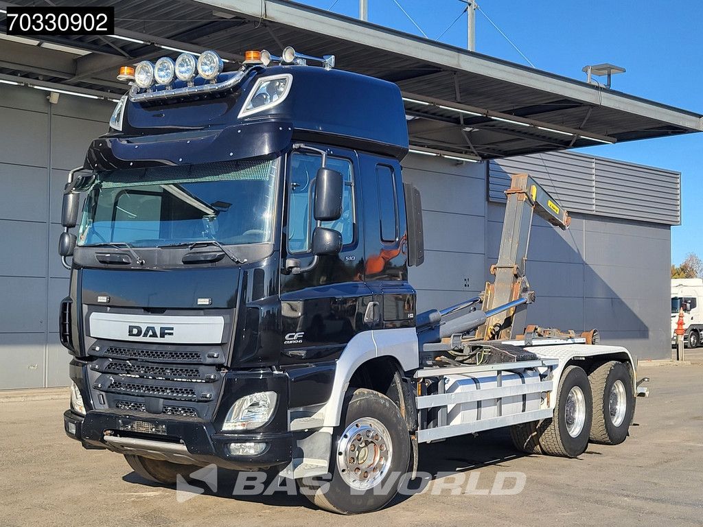 DAF CF CF 510 6X4 20tons hooklift Steelsuspension Big-Axle Manual Retarder Euro 6