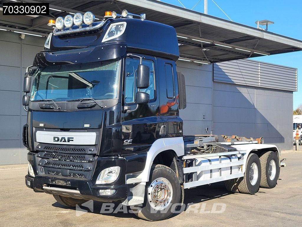 DAF CF CF 510 6X4 20tons hooklift Steelsuspension Big-Axle Manual Retarder Euro 6