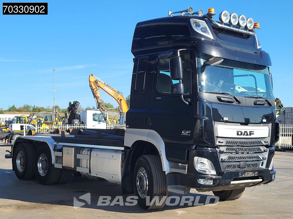 DAF CF CF 510 6X4 20tons hooklift Steelsuspension Big-Axle Manual Retarder Euro 6