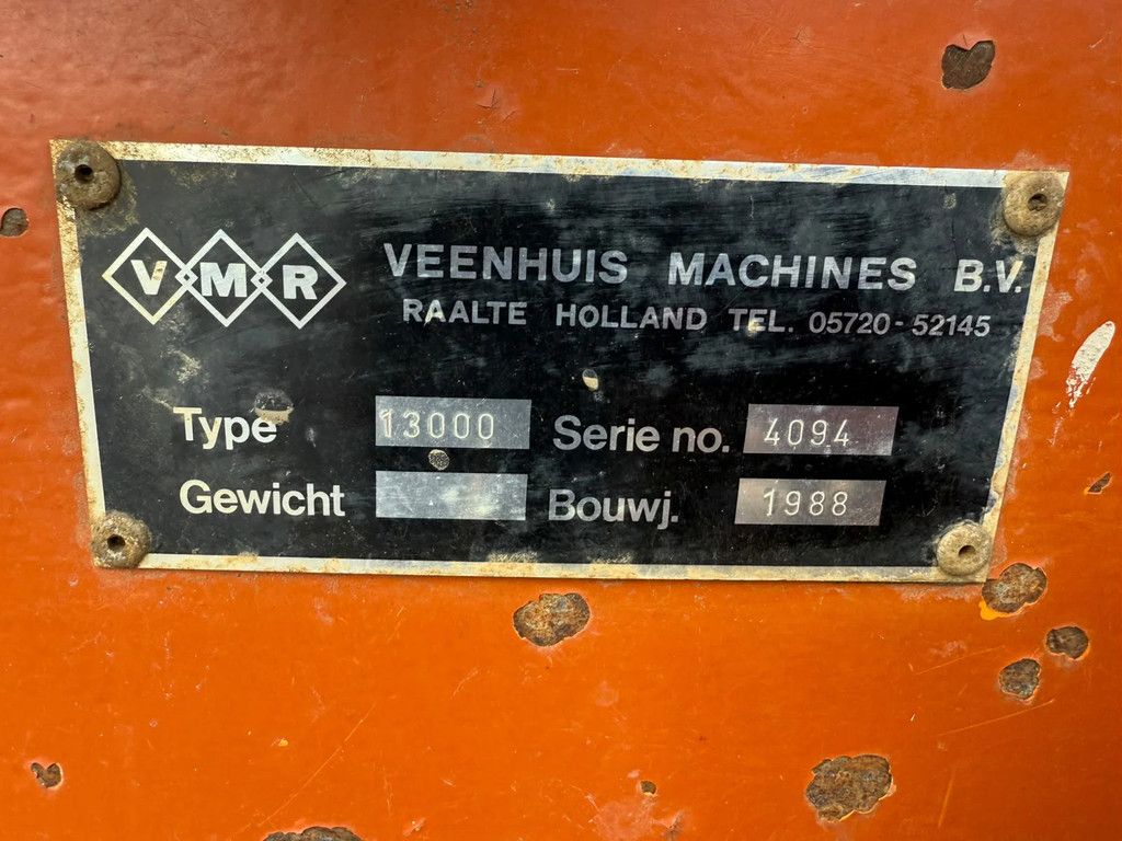 Veenhuis 13000 13 Ton Kipper Dumper Silage kipper Graan kieper