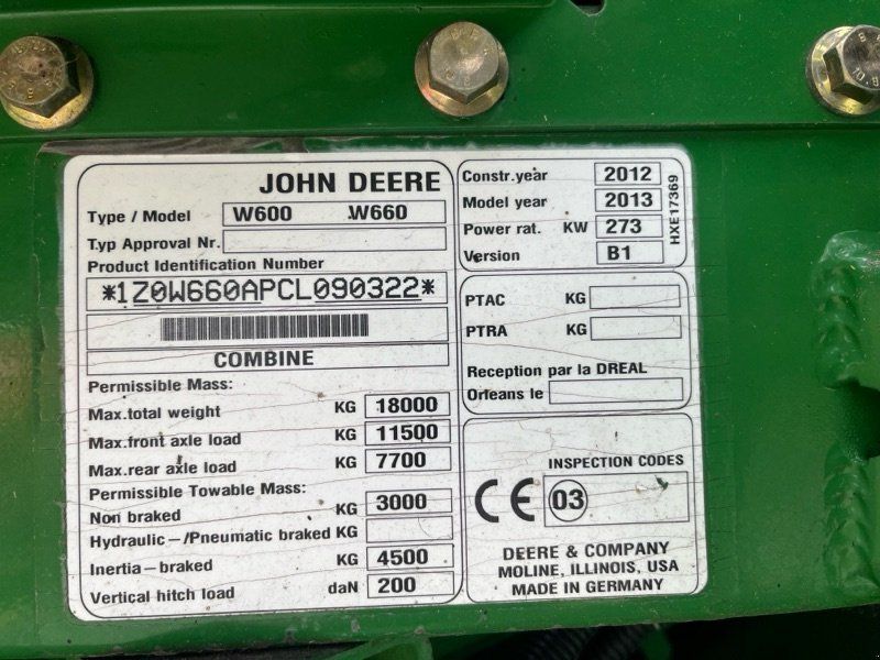 John Deere W660