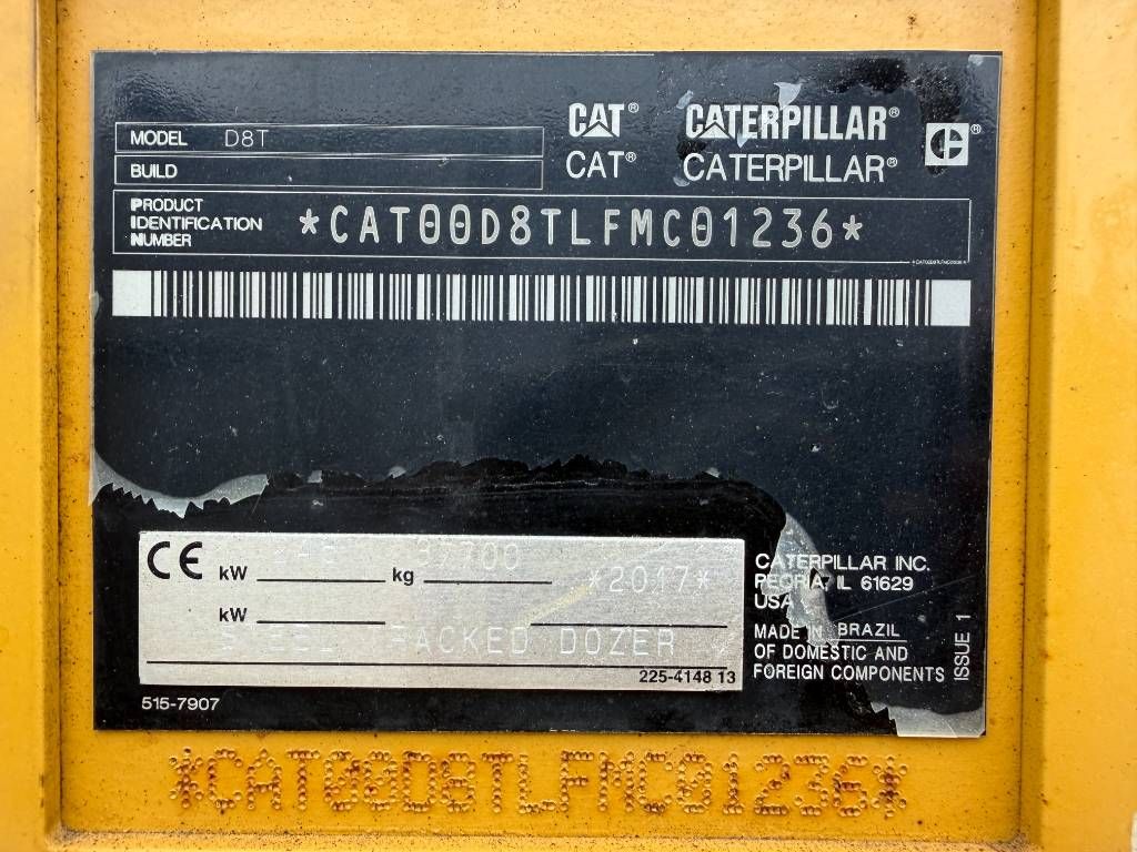 CAT D8T - CE document and TA2 Inspection available