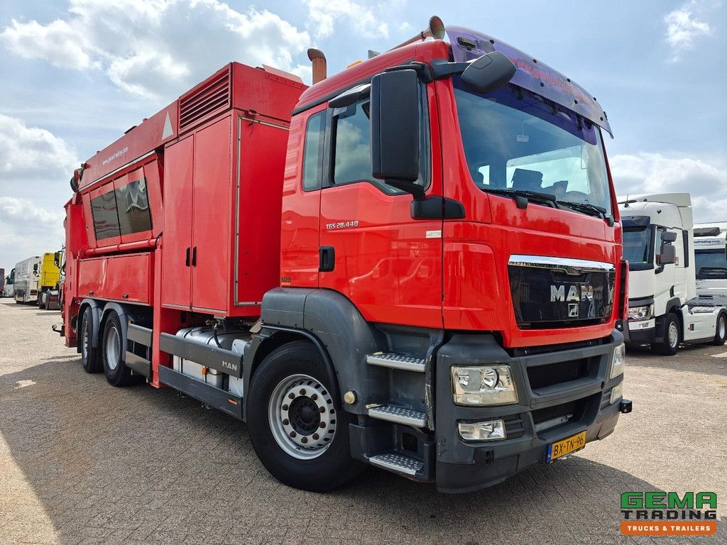 MAN TGS 28.440 6X2-4 BL Euro5 Tageskabine – RSP 2 Turbine – Saugbagger 8 m³ – Hydrostatischer Antrieb – Saugpumpe