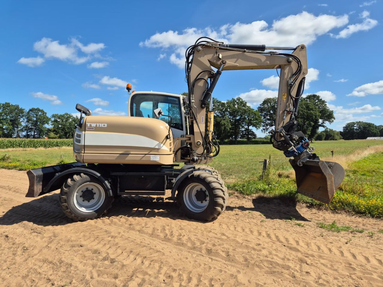 Nette Terex TW 110 mobiele kraan met draaikantelkop