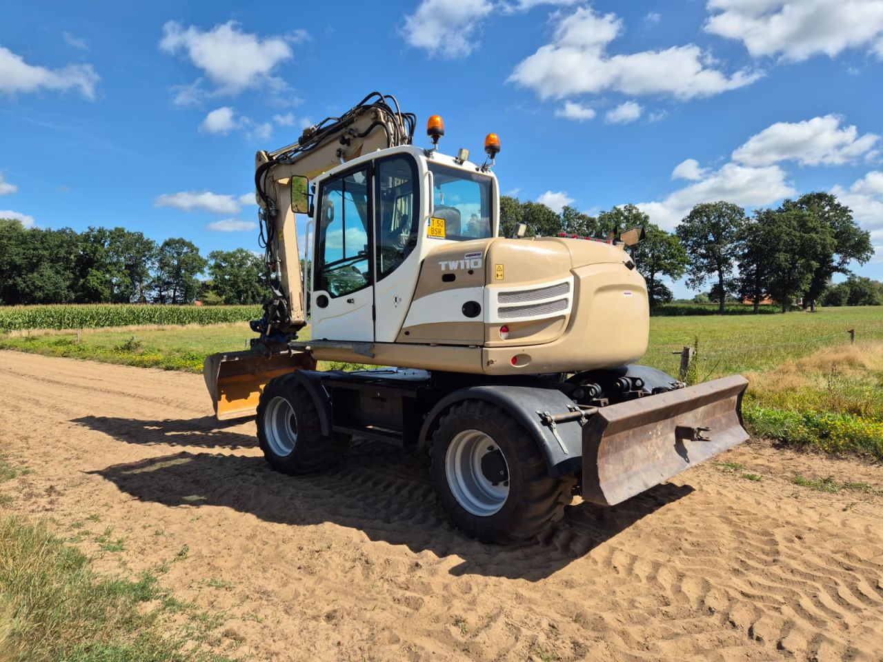 Nette Terex TW 110 mobiele kraan met draaikantelkop