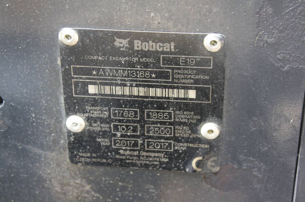 Minigraver Bobcat E19 Diesel 10kW 2017