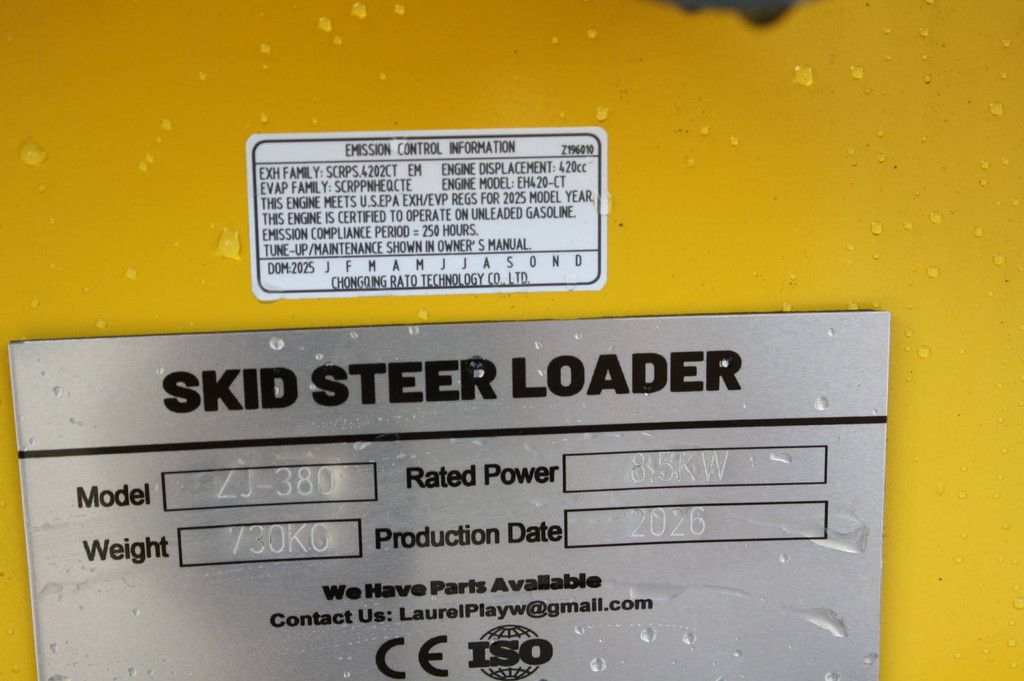 Skid steer loader ZJ-380 Petrol 13hp 2026 Demo
