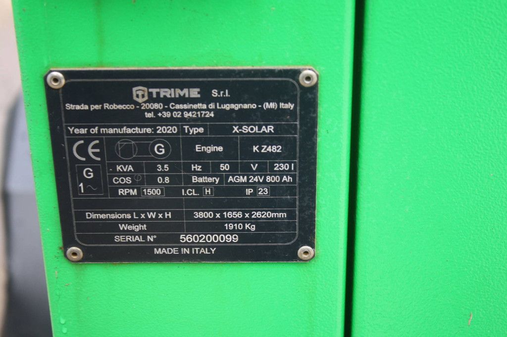 Trime X-Solar Diesel Light Pole 2020
