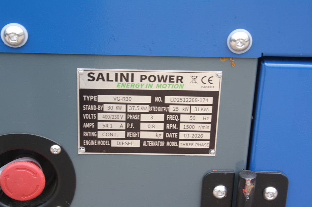 Generator Salini VG-R30 Diesel 31kVA 2026 Demo