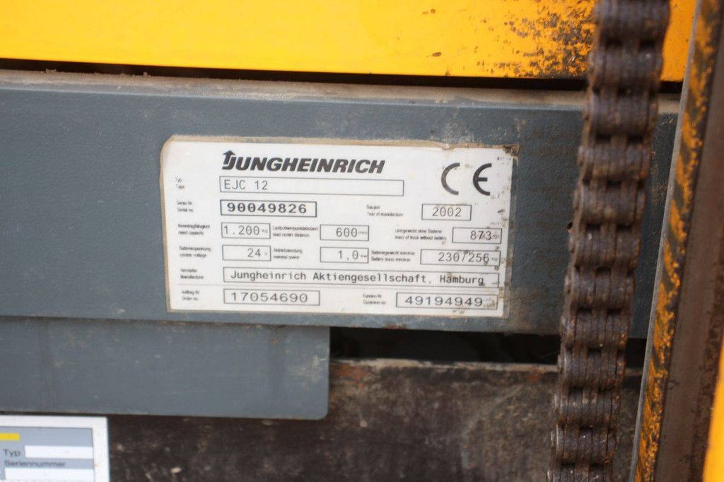 Stapelaar Jungheinrich EJC 12 Elektrisch 1200kg 2.5m 2002