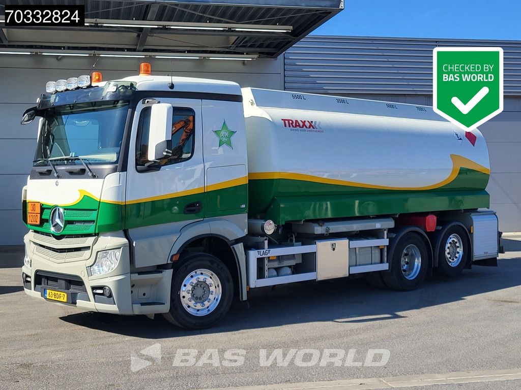 Mercedes Actros Actros 2545 6X2 NL-Truck 22.600 liter LAG Fuel tanker 4 compartments Lift+steering axle Euro 6