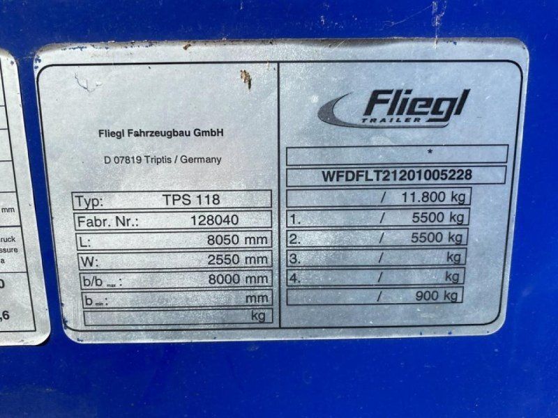 Fliegl TPS 118 BAU PLATTFORM-ANHÄNGER