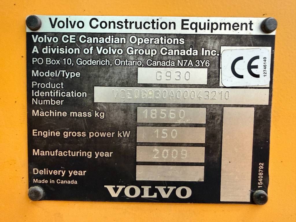 Volvo G930 - CE