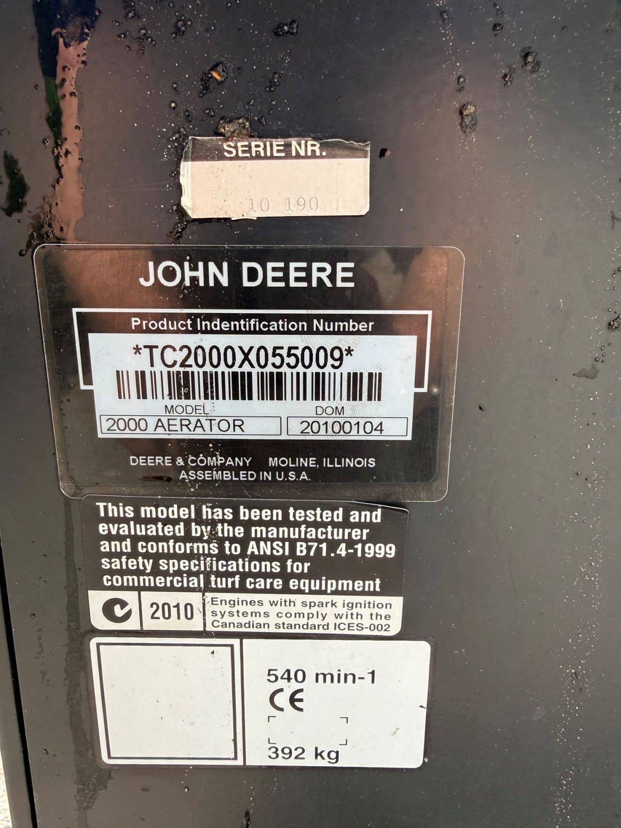 John Deere Aerator 2000