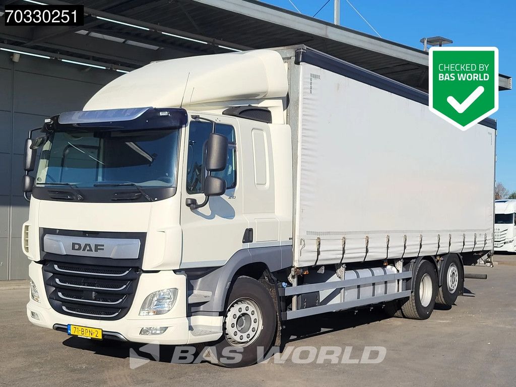DAF CF CF 410 6X2 NL-Truck Curtainsider APK Lift+steering axle MX Engine brake Euro 6