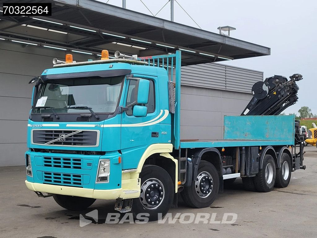 Volvo FM 400 8X4 HIAB 211 EP-5 HIDUO Kran Crane Full Steel VEB+ Euro 5