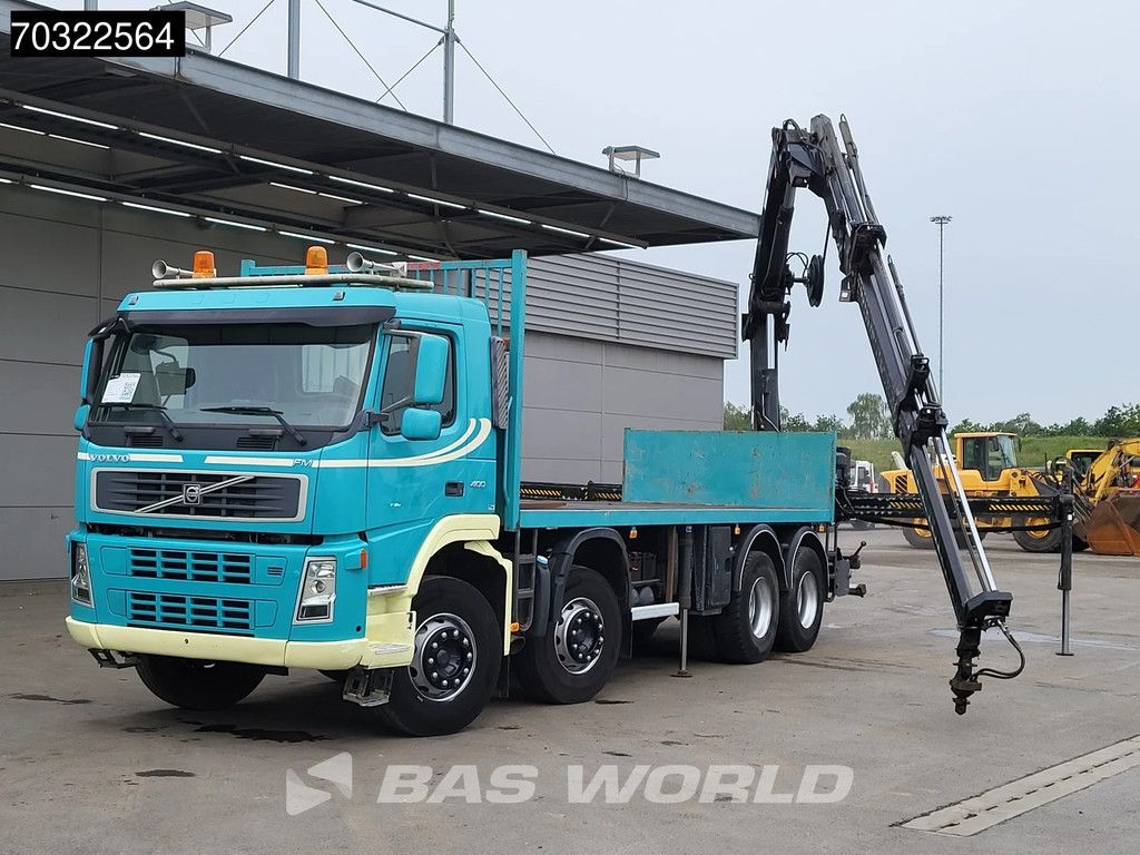 Volvo FM 400 8X4 HIAB 211 EP-5 HIDUO Kran Crane Full Steel VEB+ Euro 5