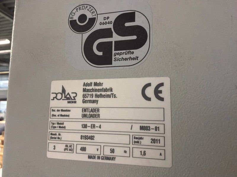 2011 Polar 130-ER-4 / M803-01 Automatic Unloader for a Cutting Machine
