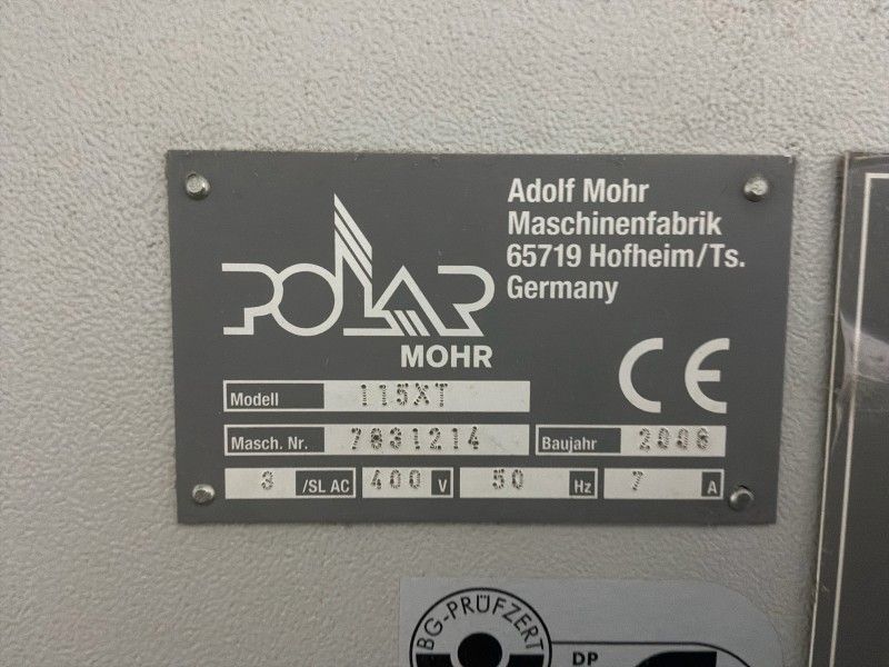 2008 Polar 115XT High-Quality Cutting Machine