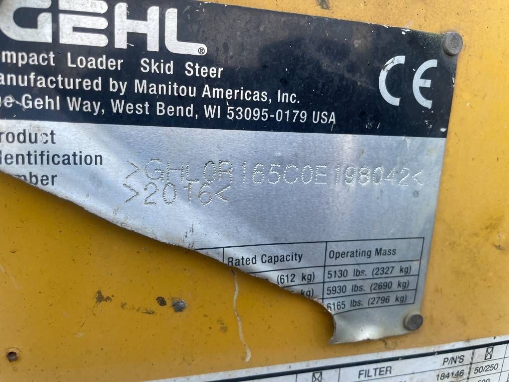 Gehl R 165 skidster bobcat