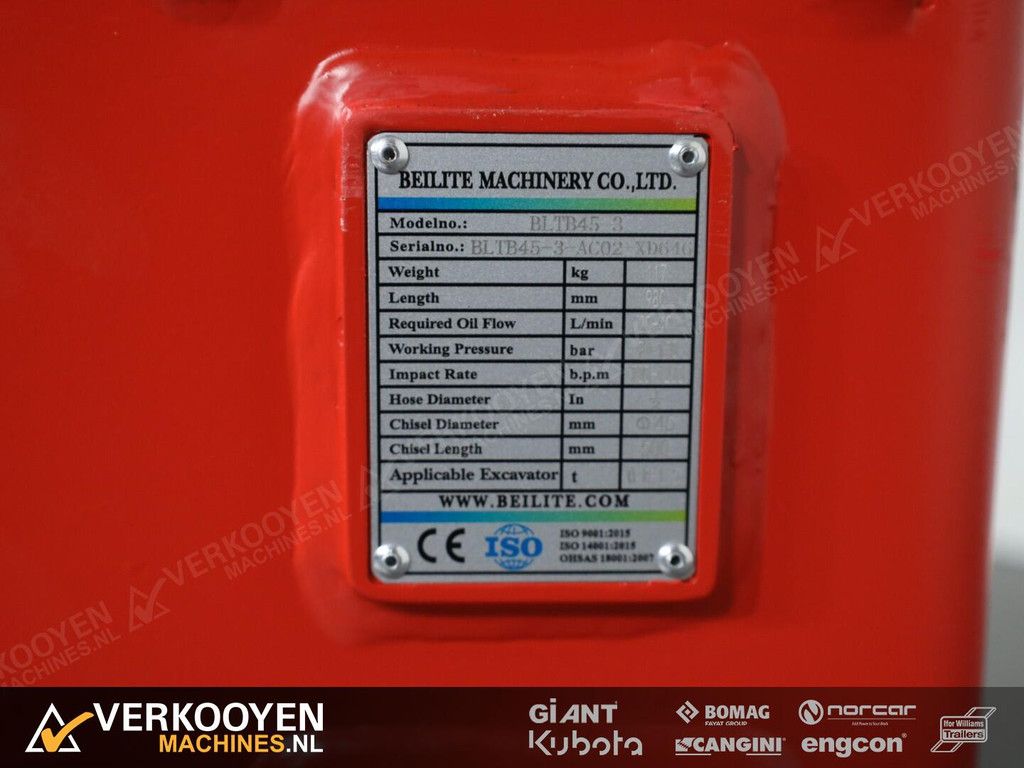 2026 Beilite BLTB45 Sloophamer CW05 137kg (1,5-3,5t) VK10978