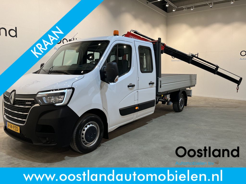 Renault Master 2.3 dCi 145 PK L3 Open Laadbak / Fassi Kraan / Euro 6 / Airco / Trekhaak / Cruise Control / 3-Zits / 20.200 KM !!