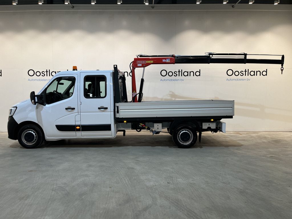 Renault Master 2.3 dCi 145 PK L3 Open Laadbak / Fassi Kraan / Euro 6 / Airco / Trekhaak / Cruise Control / 3-Zits / 20.200 KM !!
