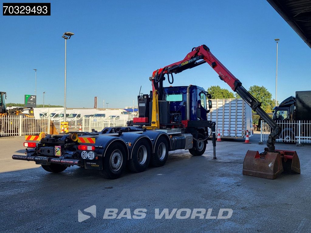 Renault C 480 8X4 Palfinger Q170Z95TR Kran Crane 20 tons hooklift Lift+steering Axle