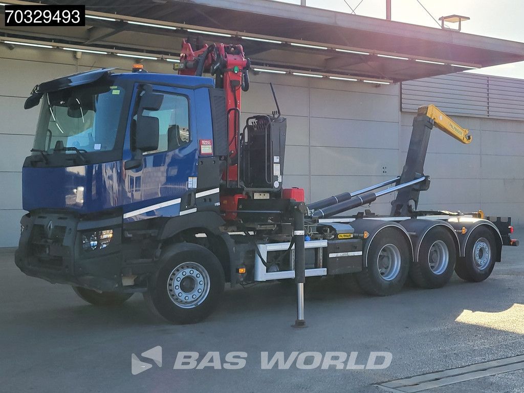 Renault C 480 8X4 Palfinger Q170Z95TR Kran Crane 20 tons hooklift Lift+steering Axle