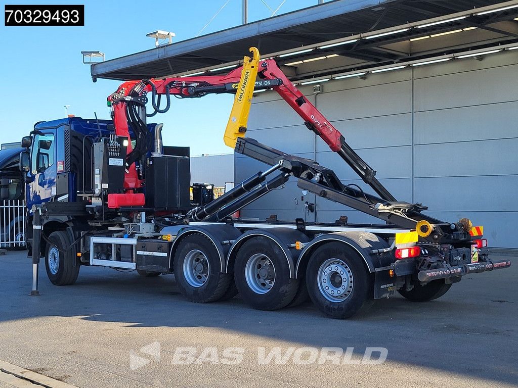 Renault C 480 8X4 Palfinger Q170Z95TR Kran Crane 20 tons hooklift Lift+steering Axle