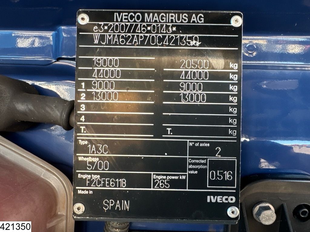 Iveco Stralis 360 X-way EURO 6, FASSI, REMOTE, ACC, 94.000 KM