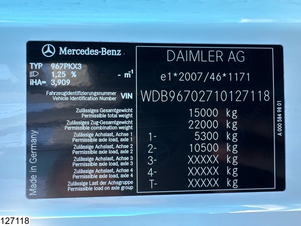 Mercedes Atego 1521 EURO 6, Palfinger