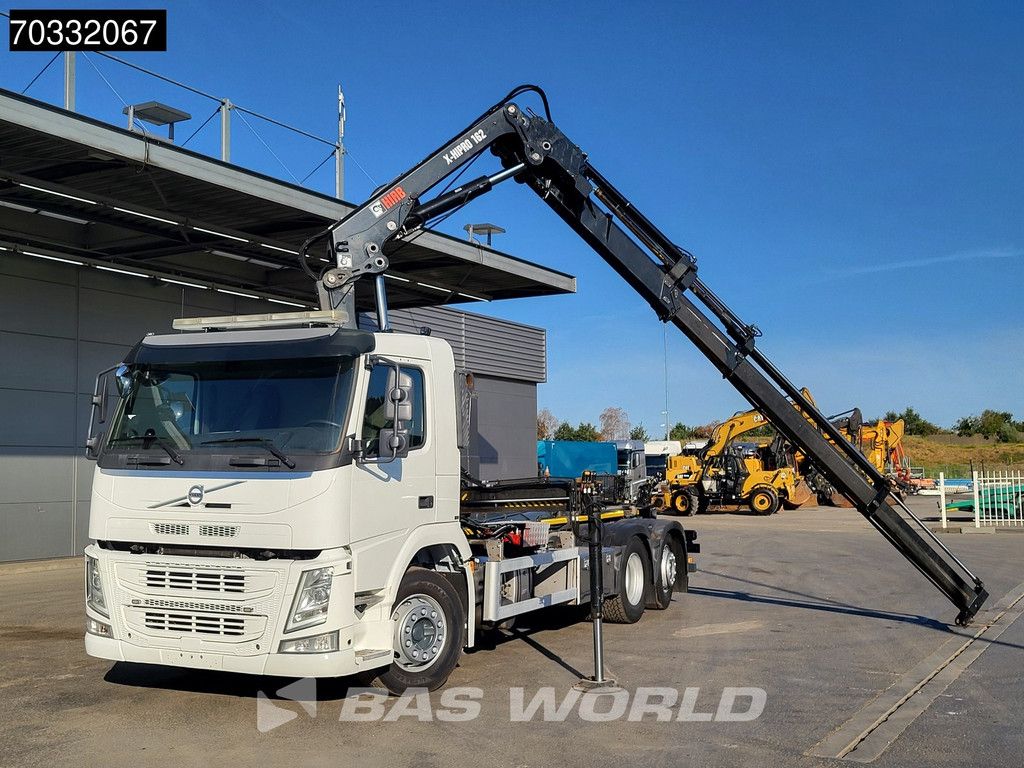 Volvo FM FM 370 6X2 HIAB 162E-4 Crane Kran 20tons hooklift Lift+steering axle VEB Euro 6