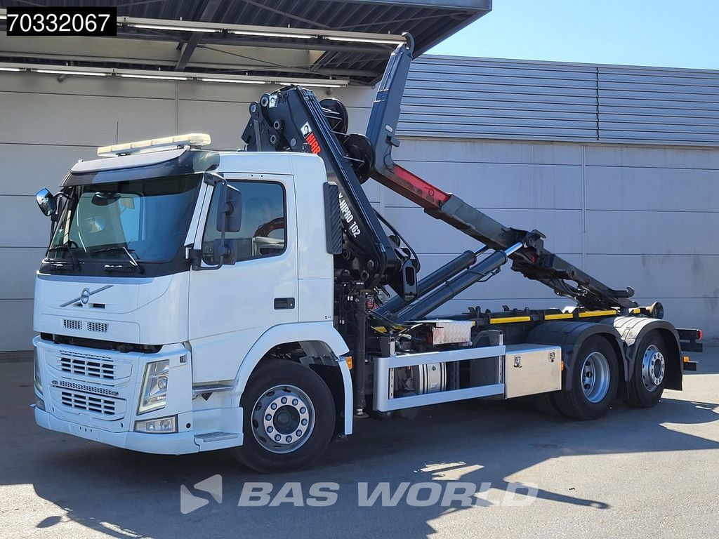 Volvo FM FM 370 6X2 HIAB 162E-4 Crane Kran 20tons hooklift Lift+steering axle VEB Euro 6