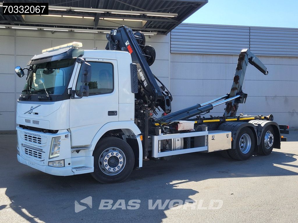 Volvo FM FM 370 6X2 HIAB 162E-4 Crane Kran 20tons hooklift Lift+steering axle VEB Euro 6