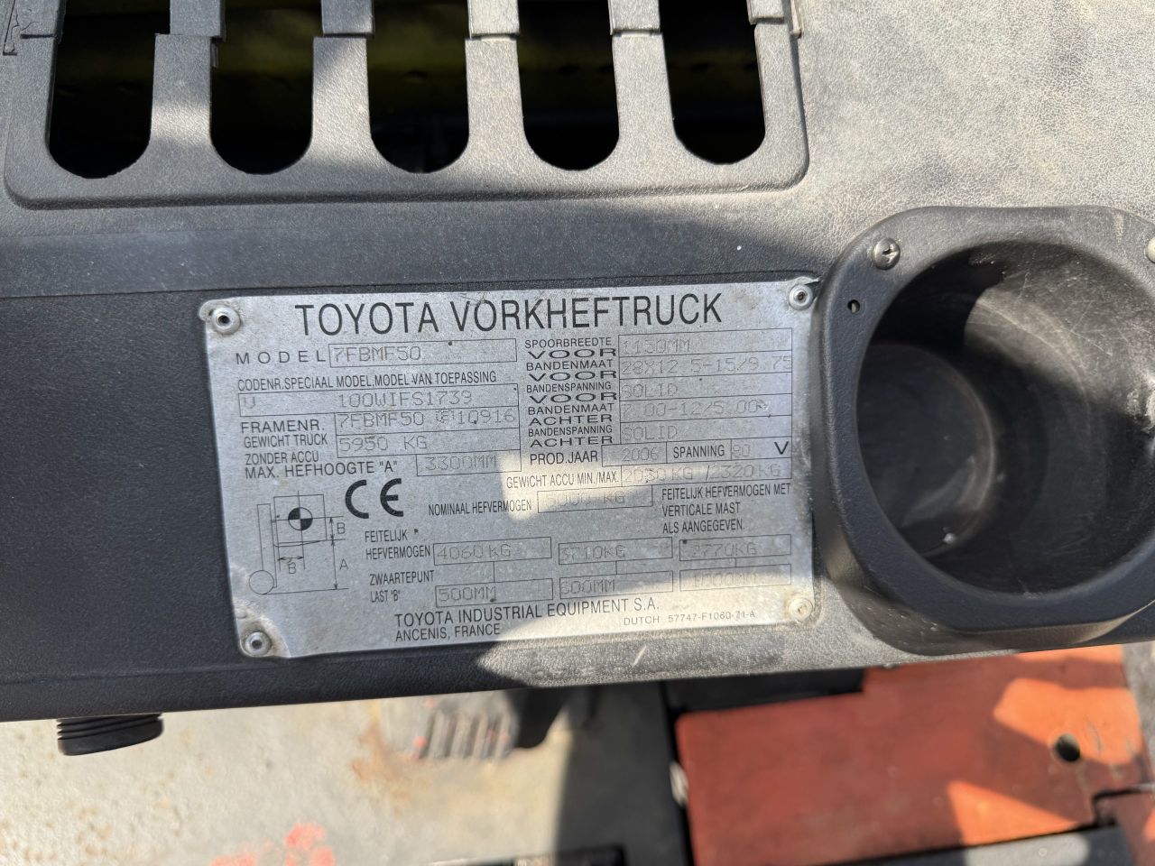 Toyota 7FBMF50 elektrische heftruck 5000kg (2006)