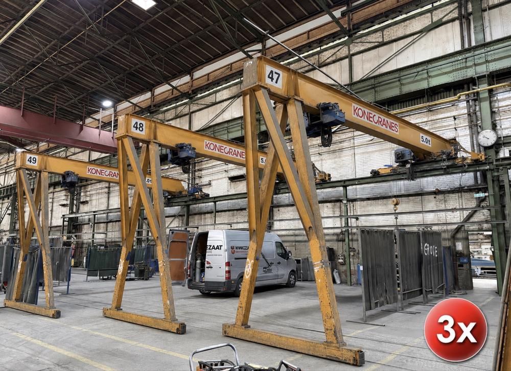 Abus 5T x 12,875 mm Semi-gantry Cranes, 5 Metric Tons (Combination) (3x)