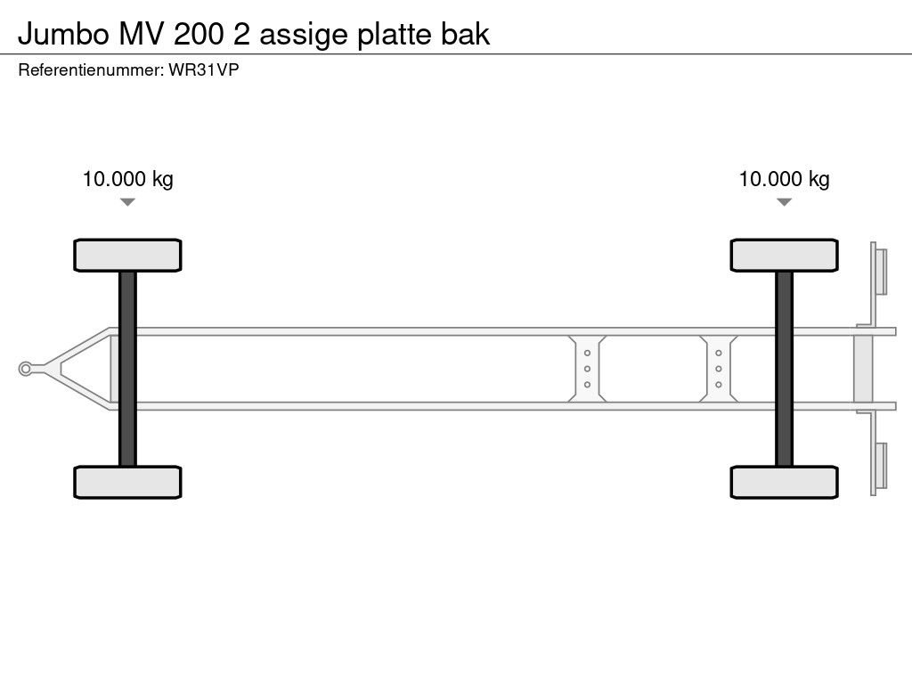 Jumbo MV 200 2 assige platte bak