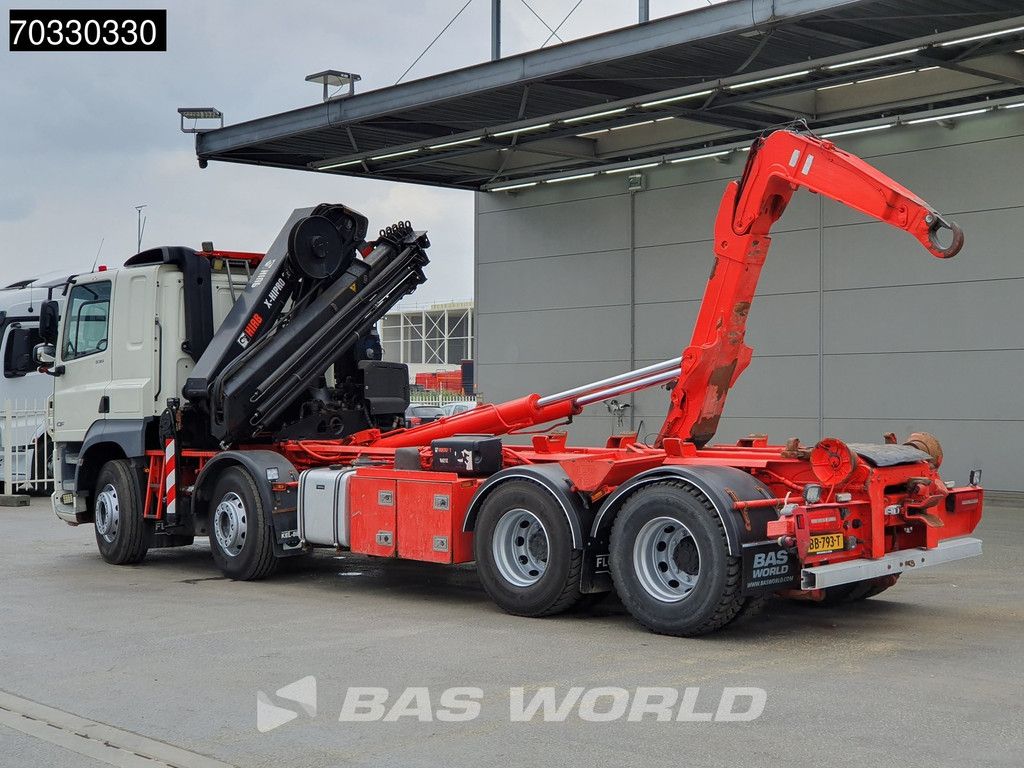 DAF CF 530 8X2 HIAB X-HIPRO 262 EP-5 Kran Crane + 21t Hooklift ACC Euro 6