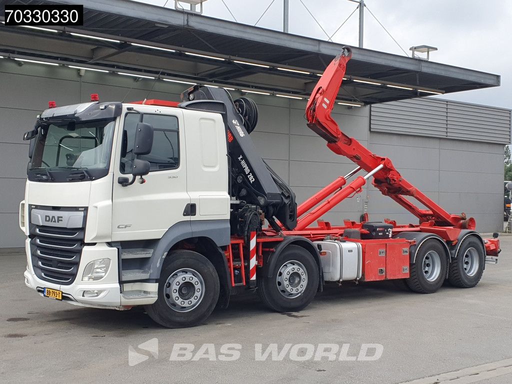 DAF CF 530 8X2 HIAB X-HIPRO 262 EP-5 Kran Crane + 21t Hooklift ACC Euro 6