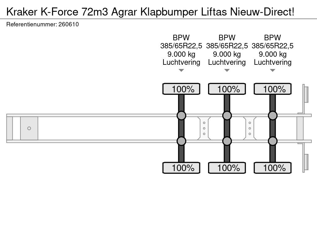 Kraker K-Force 72m3 Agrar Klapbumper Liftas Nieuw-Direct!