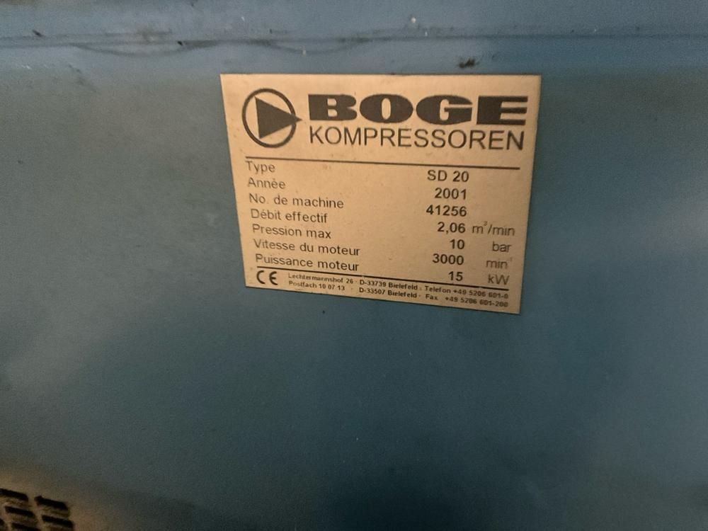 2001 BOGE SD 20 Air Compressor