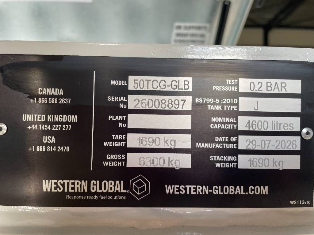 Western Global - 40TCG - 4.500 Liter fuel Tank - DPX-31004