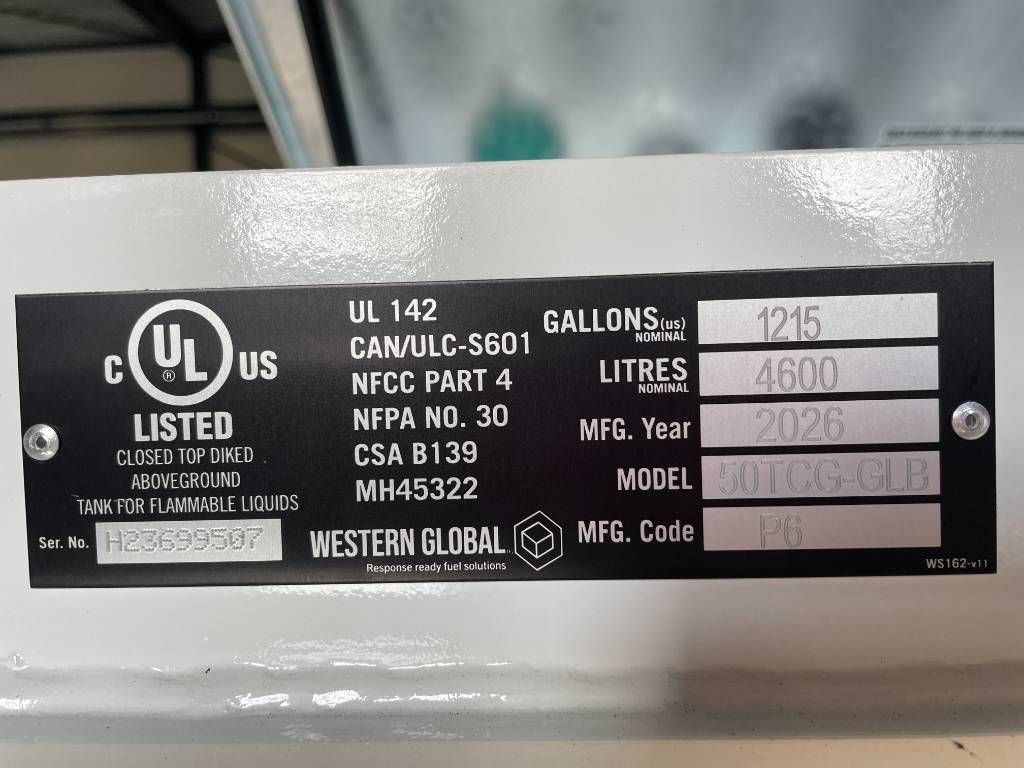 Western Global - 40TCG - 4.500 Liter fuel Tank - DPX-31004