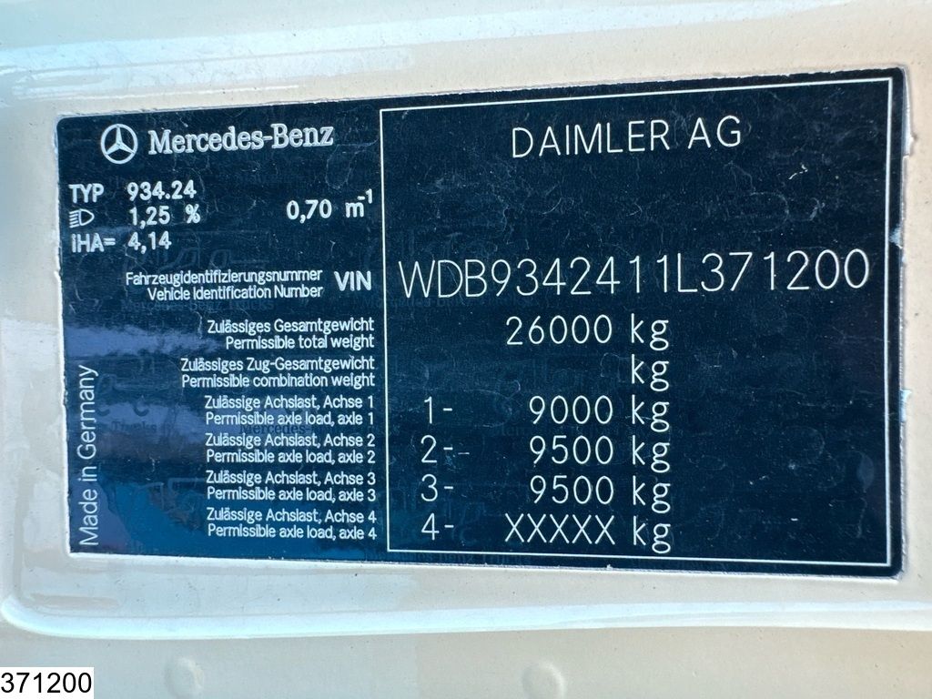 Mercedes Actros 2655 6x4, EURO 5, V8, Retarder, Hydraulic